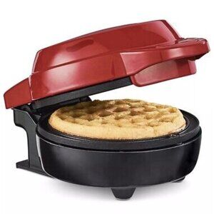 New. Mini waffle maker. Red